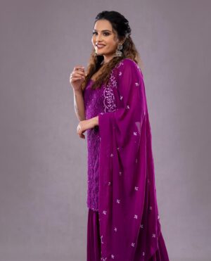 Shreegopika Chandran Instagram - Find beauty in little things 💜
📸 @roshan_mathew_ 
MUA @makeover_theju 
Studio @arangaa.space 

#Shreegopika#photoshoot#traditional#salwar#actress#tamil#malayalam#shreegopikaneelanath#tollywood#kollywood#fashion#instagram#purple#photography#kerala#kushi#love#