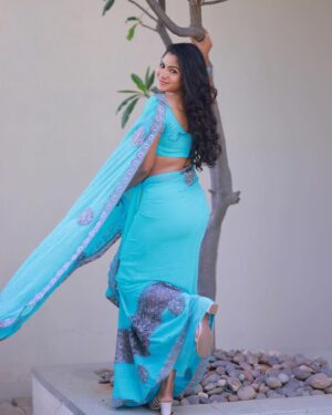 Shruti Reddy Instagram - 🩵✨

📸: @shiva.stills 
Retoucher: @ashishsom @manassompurapix 
Makeup: @komaljoshi_official 
Hair: @ramanababu660 
Managed by: @mahendrababu2590 @thanga_18