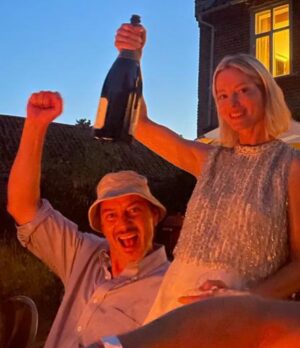 Sienna Guillory Instagram - 20 YEARS OF MERRY MARRYMAKING with my AMORE @cinzano_pirelli 🥂🎊 Thank you to all our friends who have shared the years with us and to my indescribably incredible man for all the sheer joy and for the bravery and stupidity and fun and glory and grit and integrity and most of all the babies. I love it all and could be no happier in any other place than the one you are in ♾