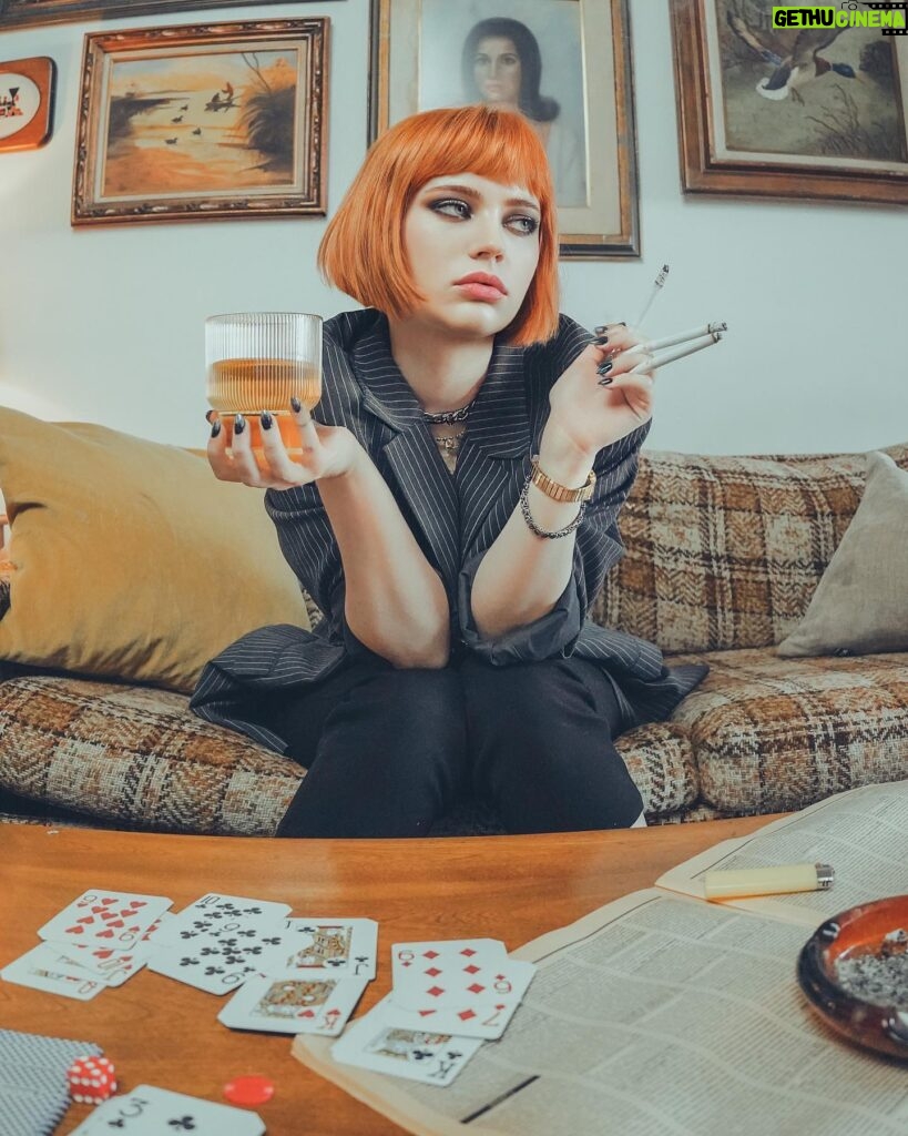 Sierra McCormick Instagram - Some more photos of me looking apathetic as I smoke ~3 cigarettes~ from my shoot with @laurentakespix a while back! Resting bitch face abounds🫡