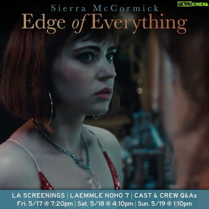 Sierra McCormick Instagram - 🚨calling anyone in LA who’s ever suffered the horrors of being a teenager🚨 Screenings for Edge of Everything are happening at the Laemmle NoHo on May 17th, 18th, and 19th! There will be Q&A’s with the cast and our incredible directors @pabs.feldman @sophsabel after all of the screenings so make sure to get ur ticket now <3 link in my bio!!!