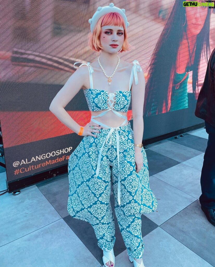 Sierra McCormick Instagram - Had a great time at the @weardorianwho show at #alangoofashionweekend and it was such a treat to wear this incredible look by @dorian.who herself. I’ll be dreaming of these pants forever…💭🌀