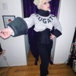 Sierra McCormick Instagram - Okay I’m coming to your Halloween party but you better not be cunty Mugatu from Zoolander when I get there. Me: 👁️👄👁️ #HappyHalloween everyone!! 🖤👻🥀🎃💀 P.S. shoutout to my mom for sewing this costume for me. 🥹