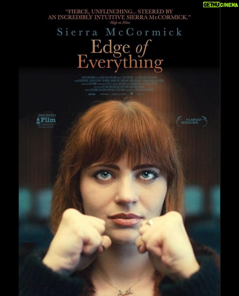 Sierra McCormick Instagram - The poster for Edge of Everything has arrived !! The movie will also be playing in select theaters, including the Laemmle NoHo on May 17th, 18th, and 19th which you can purchase tickets for now! I’m also giving you the playlist I made during filming to help me revisit the ~dark and twisted mind~ of my 15 year old self, not included are the screenshots of my tumblr and the cringe Facebook photos I also used. Titled Abby’s Adolescent Angst, it includes my faves from the iconic 2008-2013 age of indie pop and the biggest hits from my tumblr era. 💿link in bio💿