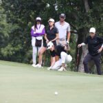 Sigi Wimala Instagram - Trying to look professional on the golf course, but secretly plotting our next hilarious putt fail at @gununggeulisgolfclub. Who needs a caddy when you've got a pro to help you read the greens. Had a ball (literally) at The Indonesia Pro-Am Presented by Combiphar & Nomura 2023. Awesome day!!! Thank you @obgolf