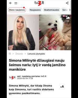 Simonna Instagram - SKAITYKIT PLAČIAU - @tv3.lt_pramogos @tv3televizija 🙏🥹💖🥳