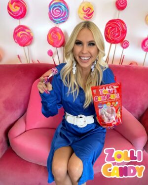 Simonna Instagram - Yeah, I’m definitely addicted to @zollicandy 😳😍🥳😂💖🤩 Biggest candy girl with her favorite lollipops in the world 😍 #zollipops #zollicandy @alinastarrmorse