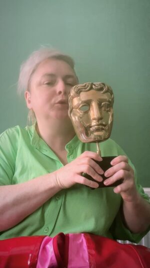 Siobhán McSweeney Instagram - Tomorrow at 1.30 I’m going to launch the raffle to win my BAFTA dress from @fashionbrandcompany €20 to buy a ticket worldwide with all monies going to @marymounthospice a place close to my family’s heart as they cared so deeply for my Dad during his final illness. Please buy a ticket tomorrow. The raffle winner will be announced in a month. I think….