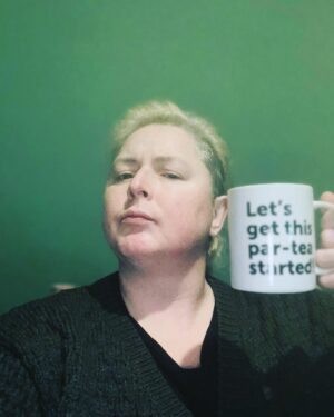 Siobhán McSweeney Instagram - I take my Par-tea very seriously. Join me in raising a cup for @cftrust this #FeBrewary. Donations big or small make a large difference to those affected by #cysticfibrosis Please give if you can at www.cysticfibrosis.org.uk/donate THANK YOU ☕️