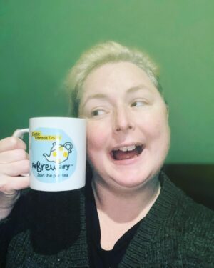 Siobhán McSweeney Instagram - I take my Par-tea very seriously. Join me in raising a cup for @cftrust this #FeBrewary. Donations big or small make a large difference to those affected by #cysticfibrosis Please give if you can at www.cysticfibrosis.org.uk/donate THANK YOU ☕️