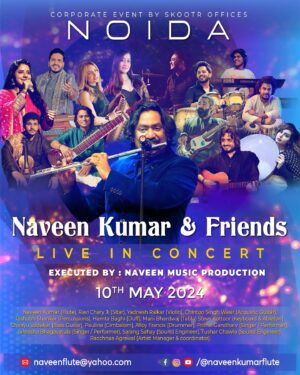 Sireesha Bhagavatula Instagram - Indulge in an enchanting evening of exquisite melodies and captivating performances by Legendary International Flautist @naveenkumarflute at “Naveen Kumar & Friends Live In Concert” at the Corporate Property Launch Event by @skootroffices 

Let the enchanting voices of Singers @sireeshabhagavatula and @prithvigandharv , accompanied by the musical mastery of renowned Musicians from across borders, transport you to a world of pure bliss. 

Proudly executed by “Naveen Music Production”, presented by “Skootr offices”, and coordinated by @racchnaaagrawal 

This mesmerizing musical extravaganza awaits you on the 10th of May, starting at 6:30 pm, at Skootr Palace Park, Noida. Join us for an unforgettable experience!
 
Esteemed musicians and team include
@ravicharysitar @rishabh_shankar @steve_thomas_kottoor @alloy_francis @royalewithcheese88 @chintoosinghwasir @manibhardwajofficial05 @hamta.baghi @pauline_cimbalom @yadneshraikar_violin @racchnaaevvnts @sarangsahay @tush_on_board

#naveenkumarflute #flute #flautist #music #bollywood #classical #skootroffices #corporateevent #launchevent #musicians #mumbai #delhi #noida #stagelife #artists #events #trending #instagood #musicians #classicalfusion #liveinconcert #grandlaunch #skootr