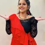 Sireesha Bhagavatula Instagram - Dolled up for #VijayAntonyLive yesterday in Kovai ❤️ Wearing this beautiful outfit from @styl_chennai ❤️🖤 Gorgeous makeover by MUA @harini_muah ❤️🖤 Elegant hairstyle by @shreenika_beautician ❤️🖤