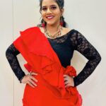 Sireesha Bhagavatula Instagram - Dolled up for #VijayAntonyLive yesterday in Kovai ❤️ Wearing this beautiful outfit from @styl_chennai ❤️🖤 Gorgeous makeover by MUA @harini_muah ❤️🖤 Elegant hairstyle by @shreenika_beautician ❤️🖤