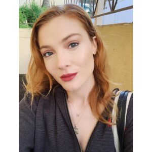 Skyler Samuels Instagram - shoutout to mascara and lipstick for making me look awake when I’m totally not 😴 ☕️