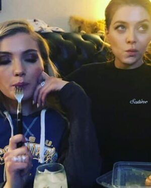 Skyler Samuels Instagram - Happy birthday to the queen @elle_satine 👑 I love you Elle! No better person to dress up and drink champagne with and then go home and eat take-out with ♥️ cheers to your new year 🥂🎁🎉
