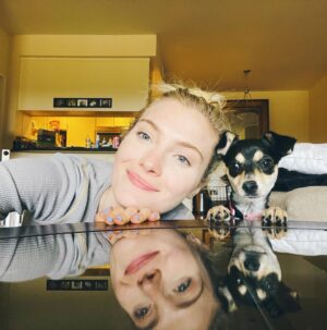 Skyler Samuels Instagram - new foster friend lilou 💛 @tobiessmalldogrescue