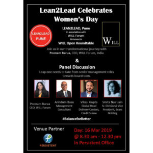Smita Nair Jain Instagram - 2018 proved magical time for Lean2Lead to understand what works and how differently we can network. How we can connect with each other for success at our workplaces and in lives!
Time has come to celebrate our network and success for our chapter!
And build the way forward in 2019 with amazing line up of speakers for our gala annual event !
Join us for celebrating Women’s Day! 
#BalanceforBetter
#BalanceforBoardroom
It’s open program - FCFS basis ( we may go houseful will not stop you to join but we may not have seats beyond a point 🙂 )