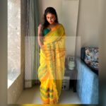 Sneha Paul Instagram - Let’s be optimistic, happy & playful💛💚 Material- Designer Chiffon Saree with blouse piece DM for bookings #shadiseason #haldiceremony #weddingseason #bridesmaids #sareelove #ethnicwear #chiffonsaree #sareecollection #sareelove😍 #simplicity #yellowcolor💛 #instasareereels #sareeinspiration