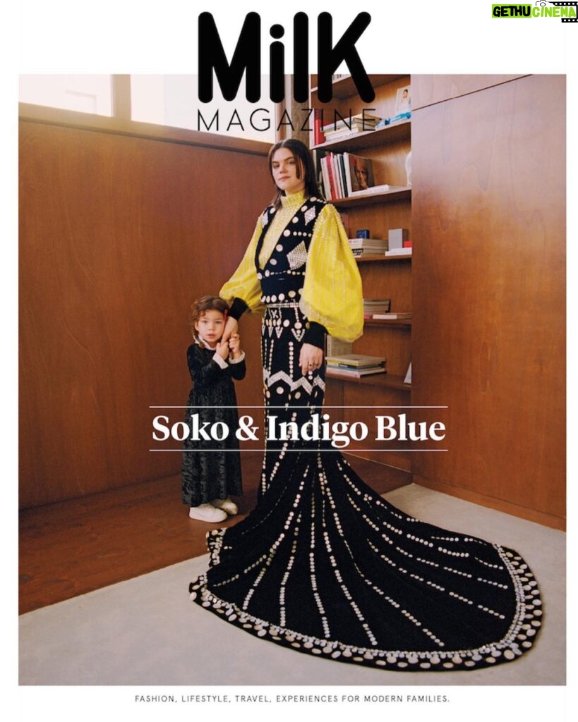SoKo Instagram - My dream cover shoot for @milk_magazine with my biggest love ❣️ and the best best team ! Thanks for capturing memories that i will treasure forever 💎 📸 @_melanie_ _rodriguez_ Soko styled by @elissacastelbouloiret in @gucci and Indigo styled by @melaniehoepffner in @mini_rodini hair @tomoko_ohama make up @aureliedeltour_makeup studio @studiomimi_ma