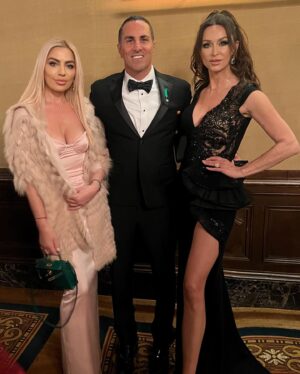 Sofia Milos Instagram - An evening with with Royalty 👑 🏅 
His Highness Emanuele Filiberto, Prince of Venice, Duke of Savoy
and
Prince Dimitri Nicholas of Yugoslavia

For a special charitable benefit for
Caterina’s Club created by my dear friend Bruno Serato 
That helps feed over 5000 underprivileged children a day and houses homeless families with funds raised at this lavish fundraising  dinner at the beautiful Johnathan club #downtown #losangeles 
Accompanied by my two beautiful friends @galinasobolev and Dr. @sofiia_magalova 
Thank you Mike Gatto @efsavoia 
🥂✨✨✨✨✨✨✨✨✨
#sofiamilos #actress #dress by @cristallini_official @michelemariepr 
Shoes by @enricocuini 
✨
@caterinas_club  @serato7 #PrinceDimitriNicholas #princeemanuelefiliberto #savoy #savoia #principedisavoia #fundraiser #feedingchildren #royalty @jonathanclub