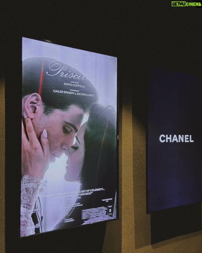 Sofiee Ng Hoi-yan Instagram - enchanté 🥰 Thank you @chanelofficial for the invitation of the screening of Sofia Coppola’s Priscilla. One of the highlights of the movie includes the moment of the couple’s marriage, with Priscilla wearing the custom Chanel Wedding Dress 🤍