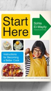 Sohla El-Waylly Instagram - It’s a book! Somehow all the not sleeping, not showering, and only eating popcorn for days turned into my first cookbook, START HERE! Who knew? Well, I guess my editor Tom Pold, my agent @cowlesagency and the entire team @knopfcooks @aaknopf I’m so excited for it to be in the world and, hopefully, in your kitchen! It’ll be out October 31 in the US, UK, and Canada at a book store near you, but is available to preorder at the link in my bio NOW! Your preorders really mean a lot, so hold tight to those receipts as I’ll have some bonus content coming soon to all you early worms! Many thanks to everyone who made this baby possible: Photography @laurashoots Illustrations @aly_illustrations Design @chriscristiano Culinary production @hamegram Culinary assistance @hstylesfood Cross-testing @itsalislagle Hair & makeup @amandawilsonmakeup Wardrobe @nasrin.jb And special thanks to @ciaosamin for writing my forward. It really means the world to me.