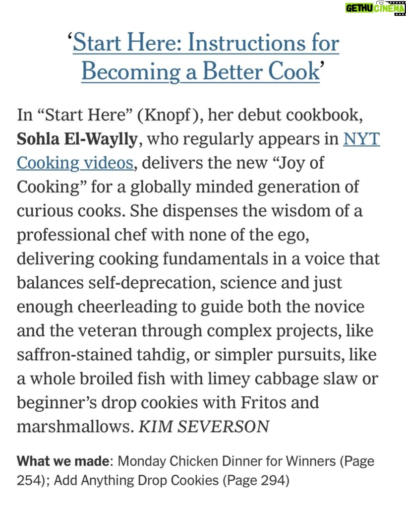 Sohla El-Waylly Instagram - THANK YOU!!!!!!! @nytcooking @nytimes @kimseverson @tanyasic We’re still doin it, Tom!