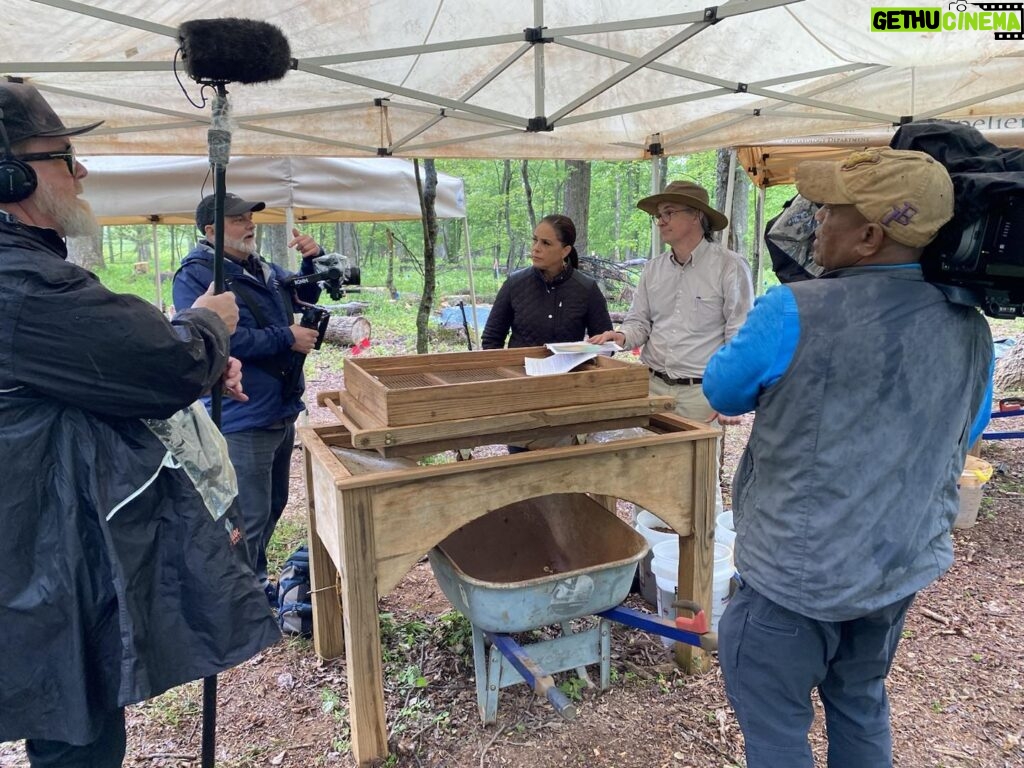 Soledad O'Brien Instagram - Amazing (and kinda rainy) day shooting at Montpelier--James Madison's home @jmmontpelier). Learning about the archeological work to track the graves of the enslaved who worked on Madison's plantation. Excited to share this story with you in the coming weeks!