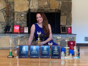 Sona Movsesian Instagram - If you watched the Instagram video posted on the @teamcoco page today then you know these are photos of me with my speech trophies from college. If you didn’t watch the video, then some background: I did a photo shoot with my old speech trophies from college. And I’m giving them away! Info is on the Twitters.