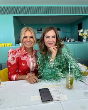 Sonia Kruger Instagram - It’s official… we’re engaged!💍🤣 What a fabulous day with @trinnywoodall. She’s a fashionista, entrepreneur and a genuinely lovely person ❤️ FEARLESS - just like her book, so go grab a copy! 📚