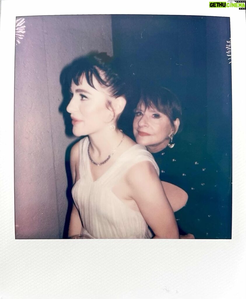 Sophia Anne Caruso Instagram - Patti and I… on a dreamy LA night for @theschoolforgoodandevilmovie @pattilupone dress by @dior diamonds by @neillane