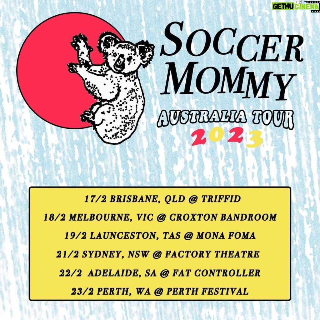 Sophia Regina Allison Instagram - One month until we return to Australia 🐨 icymi, our @monafoma show is free but rsvp is required for entry. Tickets are moving for all these dates, get yours while you can. Photo by @danieltopete Flyer by @justusproffit