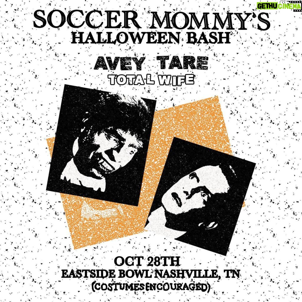 Sophia Regina Allison Instagram - The Halloween Bash is this Saturday 10/28 at @eastsidebowl. Come in your costumes, Nashville! Just a few tix left for our special show. Get there early to see @aaaveytttare and @totalwife on first 🧙‍♀️🕷️🎃 soccermommyband.com
