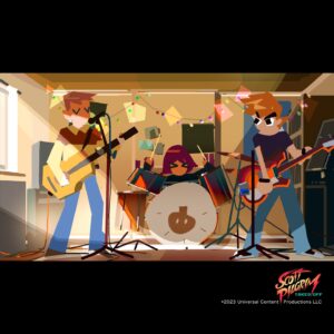 Sophie Li Instagram - I want to start sharing some of my colorscripts done for the show, ⚡️⚡️⚡️Scott Pilgrim Takes Off⚡️⚡️!

 ⚡️EP#1 -Precious little life -pt.1

 Under the supervising and help of director Abel Góngora @aberukuma , at @sciencesaru .
 
This is the first assignment. I was lucky to have a lot of freedom to pick shots Iike and do what I think works best. So, as a hardcore Edgar Wright fan since film school days, I heavily referenced the film version while adding some pop of color and vibes I get from reading the comic.

The show is out on Netflix! Hope you enjoy it!
@radiomaru @bdgrabinski 

#scottpilgrimtakesoff 
#scottpilgrim