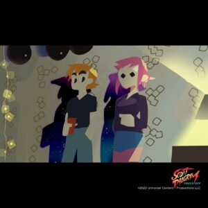 Sophie Li Instagram - I want to start sharing some of my colorscripts done for the show, ⚡️⚡️⚡️Scott Pilgrim Takes Off⚡️⚡️!

 ⚡️EP#1 -Precious little life -pt.1

 Under the supervising and help of director Abel Góngora @aberukuma , at @sciencesaru .
 
This is the first assignment. I was lucky to have a lot of freedom to pick shots Iike and do what I think works best. So, as a hardcore Edgar Wright fan since film school days, I heavily referenced the film version while adding some pop of color and vibes I get from reading the comic.

The show is out on Netflix! Hope you enjoy it!
@radiomaru @bdgrabinski 

#scottpilgrimtakesoff 
#scottpilgrim
