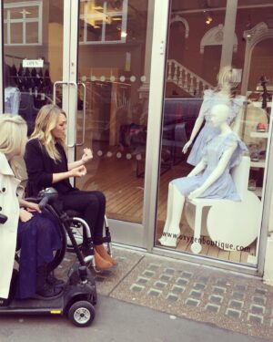 Sophie Morgan Instagram - I can’t believe it was FOURTEEN years ago that I created this wheelchair for a mannequin, a prop I called a “Mannequal”. Fourteen years ago….🤯…

All those years ago, I managed to get it used by some major retailers in the U.K., (Debenhams, Adidas, TopShop) and even Target (!!!) expressed an interest, but ultimately messed me around so much that I gave up. I took it very personally every time the concept got rejected. I was too young, I think. 

Now, every time a photo of it pops up on my phone, it makes me sad that I never saw it through…I wish I had the capacity and resources to continue the work and get it (or versions of it) in shops on every Highstreet in the UK and beyond…(the thought of brands using it in their windows, a display of inclusivity, showing that wheelchair users (and all disabled people) are welcome, accommodated and understood, is so epic) but I just don’t have time. 

One day, I’ll see it through - unless anyone out there wants to take on the challenge for me!? - as I do believe in it still. Times have changed since then, too. Maybe one day will come sooner than I think…🤷🏼‍♀️

#Mannequin #Display #Retail #Fashion #Inclusion #Wheelchair #AdaptedFashiob #Innovation