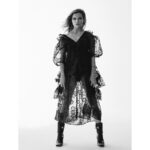 Sophie Cookson Instagram - REBEL REBEL ISUUE with @elleuk 🖤!!! Given everything going on seems like a loooong time ago we shot this, but was an absolute pleasure (I had to be prised out of this dress!)! #staysafe 😘 E-I-C: @farrahstorr Photographer: @nicobustos Creative Director: @misterthomasjames Stylist: @jennedykennedy Movement Director: @ryanchappell Make-up: @florriewhitemakeup Hair: @maaritniemela_hair_ Nails: @nailedbysg