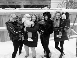 Spencer Locke Instagram - This day. These people.  #babysfirstsnow 🤍🤍🤍