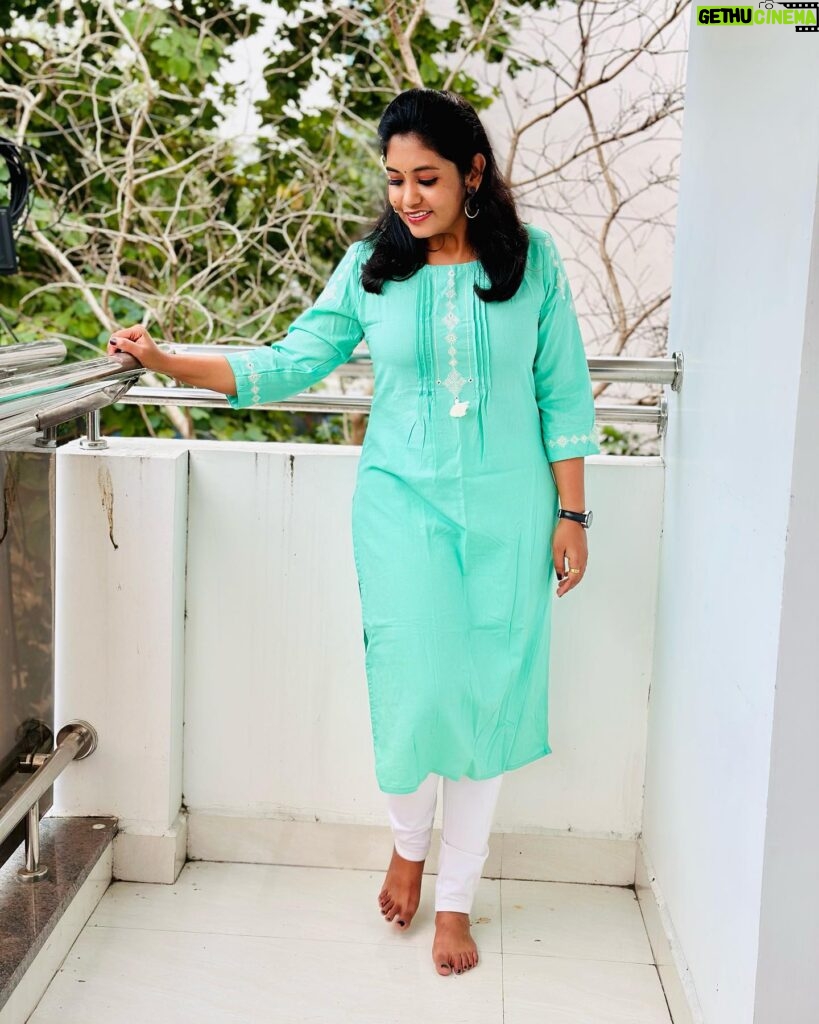 Sruthi Shanmuga Priya Instagram - Reach within yourself, at the height of the storm, for that eye of calm 🌸 Kurtis from @maybell_india #indianwear #kurti #maybellindia #maybell #attire #traditional