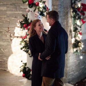Stacey Farber Instagram - Hallmark’s annual Countdown to Christmas is well underway, but I’m biased and think our movie is the best one? Here’s a few behind-the-scenes pics of me and the Hallmark hunk I was lucky enough to be cast opposite, @therealbrendan_penny. [Sidebar: He’s really tall— I’m standing on a box in the third shot.] This Wednesday, “A Season For Family” premieres at 8/7c and it’ll repeat all weekend. Happy Thanksgiving! 🥰🫶🏻❄️☃️❤️💫🎬