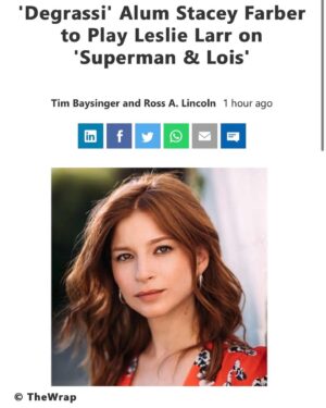 Stacey Farber Instagram - This one’s my favorite character description. So excited to join the cast of @cwsupermanandlois —with my friend @sofiahasmik ! Grateful. ⚡️⚡️💥