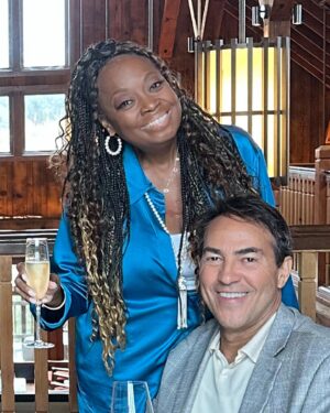 Star Jones Instagram - What an amazing afternoon @lacremawines.  Their dedication to #sustainability made the experience even more wonderful.  From feeding the chickens to examining the grapes like an expert winemaker 😉🍷. Even @iammimimarielugo got in on the fun!  Our @kjwines #sonoma #napa #winecountry adventure continues!