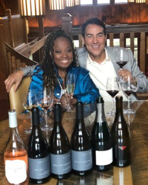 Star Jones Instagram - What an amazing afternoon @lacremawines.  Their dedication to #sustainability made the experience even more wonderful.  From feeding the chickens to examining the grapes like an expert winemaker 😉🍷. Even @iammimimarielugo got in on the fun!  Our @kjwines #sonoma #napa #winecountry adventure continues!
