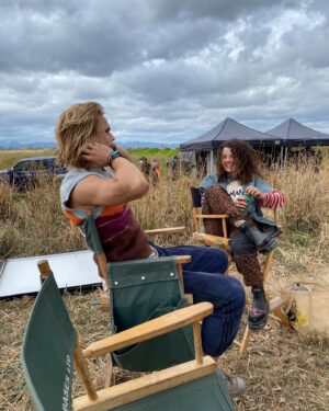 Stefania LaVie Owen Instagram - 📸 @sweettoothnetflix bts 😉
