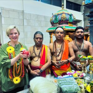 Stella Creasy Instagram - Humbling to be blessed by my local Tamil community  today at their temple and spend time with the Sangam members. Have been a long term supporter of truth and justice for the Tamil people as well as proud to work with them on supporting our local residents with links to Sri Lanka. As well as friendship fed me amazing food - literally #loveWalthamstow on a plate!