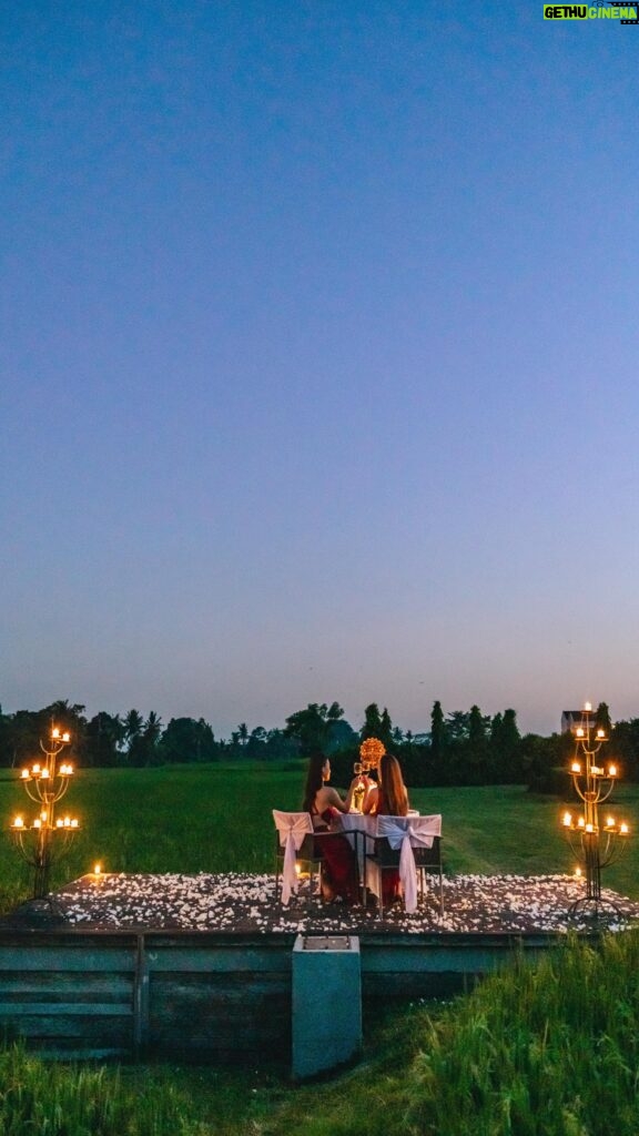 Stella Lee Instagram - One of the most memorable and beautiful dinner experiences I have ever had ✨ Have you ever thought of romantic dinner in the middle of vast paddy field like this, where it’s only you and your 1? 😍 As far as your eyes can see, it’s just green paddy and horizon 🌙 The experience is a part of @tanahgajahubud resort ✨