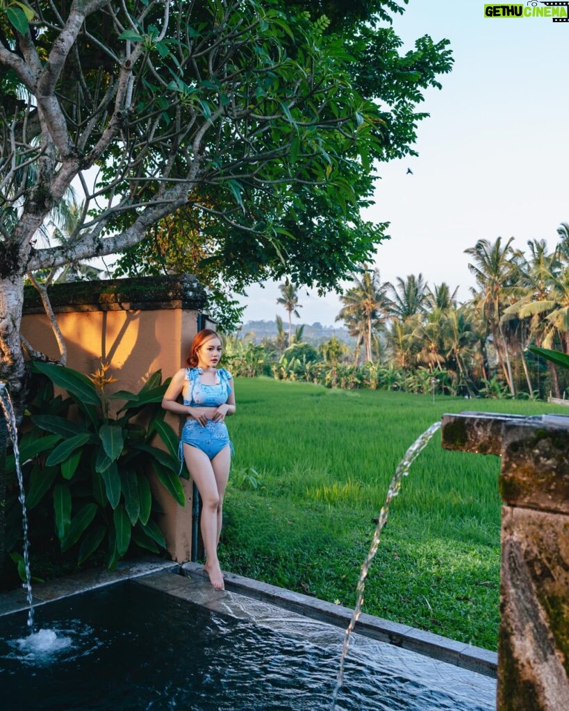 Stella Lee Instagram - The beauty of paddy view from my private pool 🏊 I am wearing a bikini set from my collab with @shophelloalice , which is my trusted local swimwear brand for its amazing quality and attention to detail ✨ 📍@tanahgajahubud