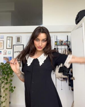 Stephanie D'Agostini Instagram - vibes inspired by haunted dolls / outfit by @unif