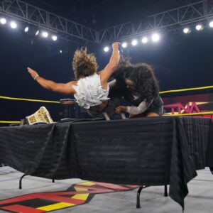 Stephanie De Lander Instagram - 1 WEEK AWAY FROM THE GREATEST @tnawrestling KNOCKOUT’S WORLD CHAMPIONSHIP REIGN OF ALL TIME! 😁 @beezzzzy #TNAisSDL #Rebellion