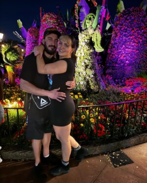 Stephanie De Lander Instagram - What if we kissed in front of the flower display at Epcot? 🥹👉🏼👈🏼